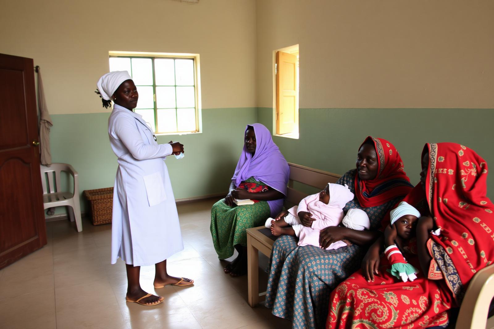 Maternal and child health services at a supported clinic